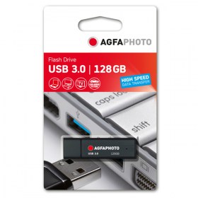 AGFA PHOTO USB Флаш памет USB 3.0 128GB Скорост четене-запис MBs 20MB  55MB Черен цвят